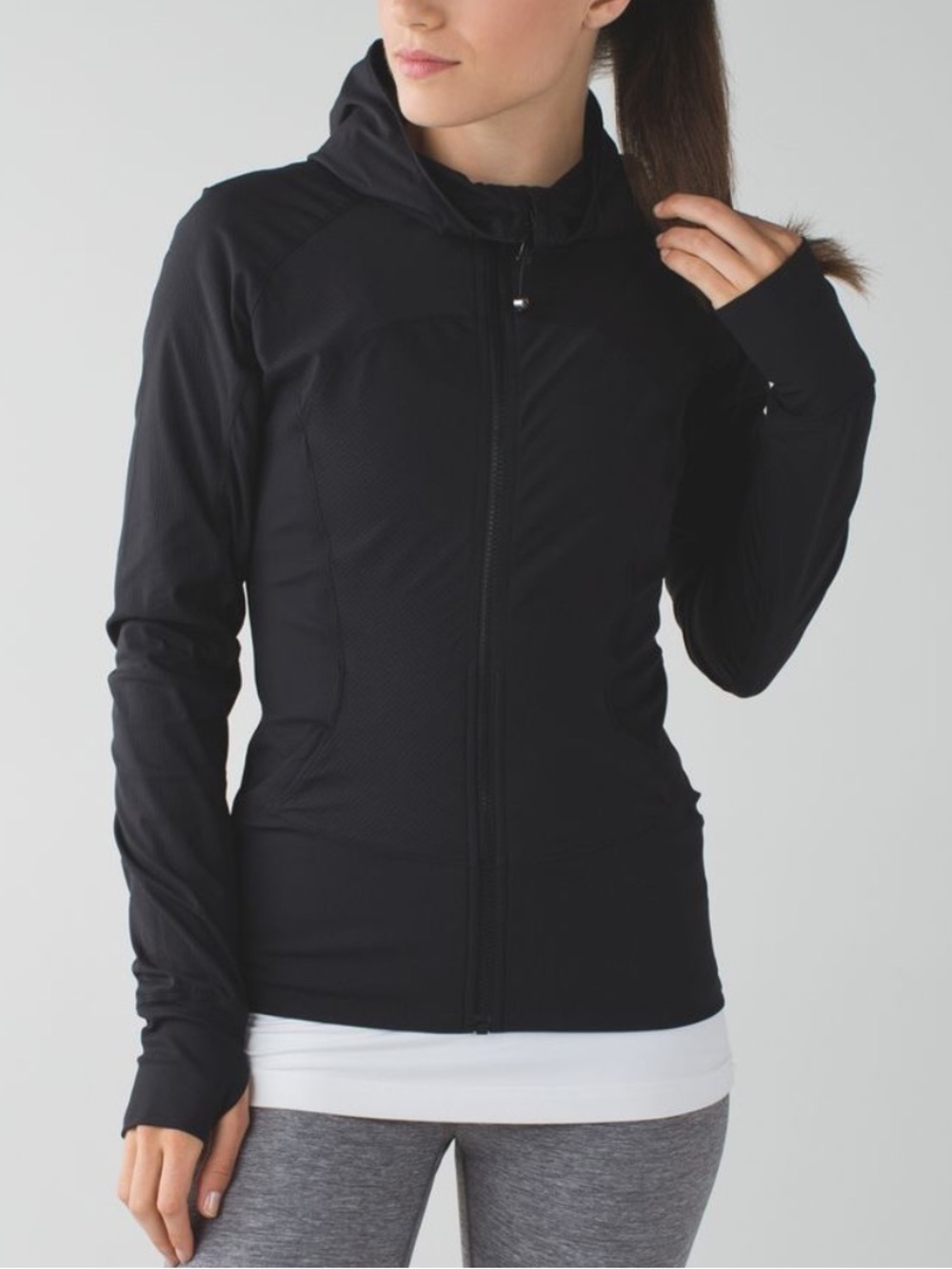 Lululemon In Flux Jacket Black Reversible Full Zipper Athleisure Gym-12